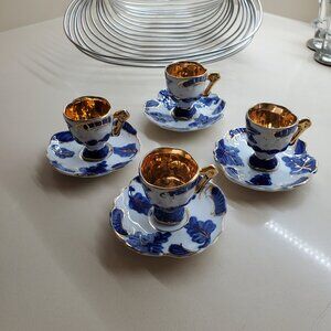 VINTAGE ESPRESSO CUPS AND SAUCERS